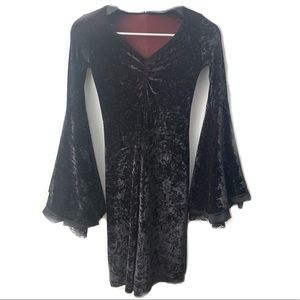 Crushed velvet dress